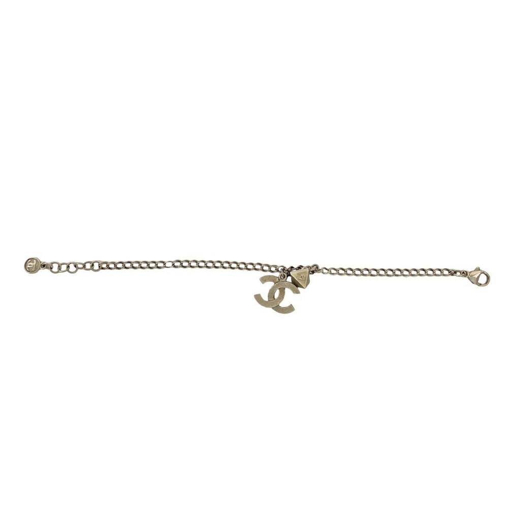 CHANEL Authentic Silver Logo Charm Bracelet - Picture 5 of 5